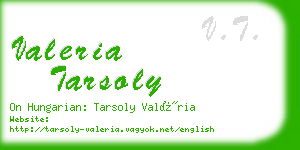 valeria tarsoly business card